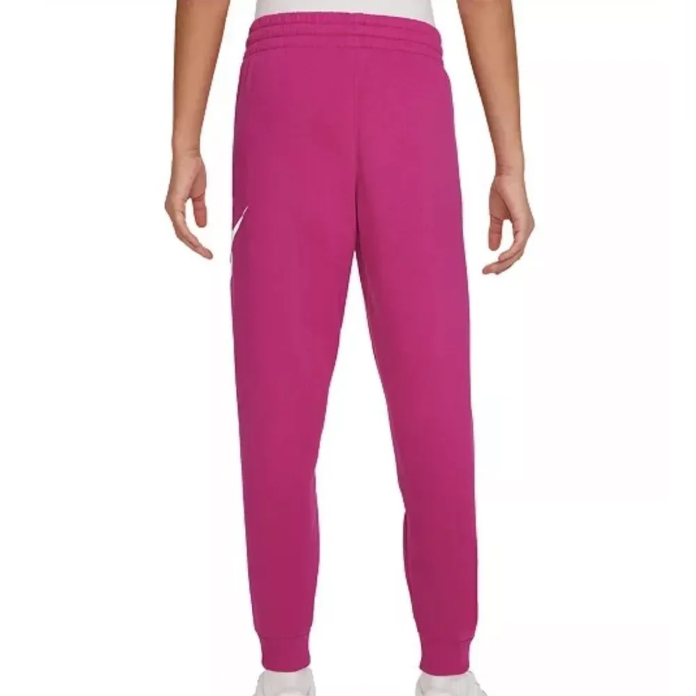 Nike Sportswear Club Jogger Kit Big Kids Club Fleece Pants - Fireberry/ white XL
